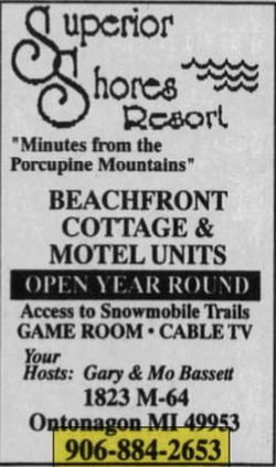 Superior Shores Resort (Johnsons Motel & Resort) - Sept 1993 Ad